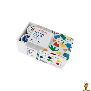 Мамалюк - Набір акрилових фарб для текстилю 6 кольорів Brushme Brushme RT2-AP4001