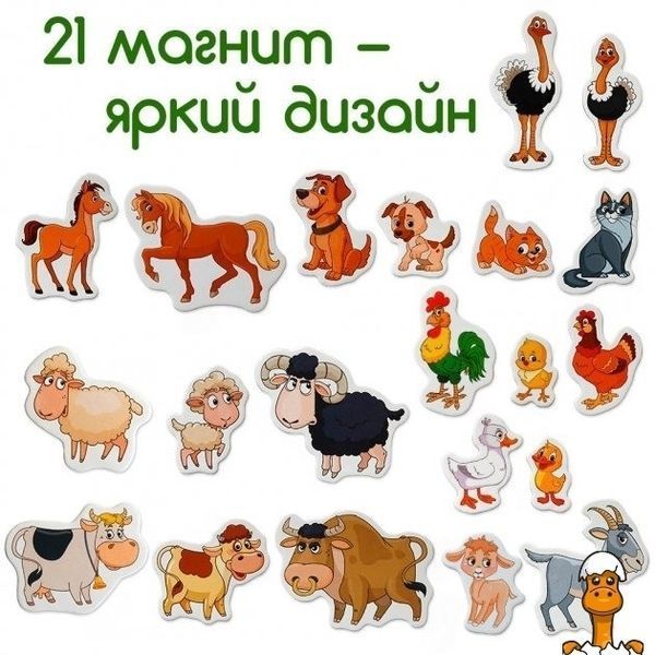 Мамалюк - Дитячий набір магнітів Ферма сімейка Magdum Magdum RT2-ML4031-21-EN
