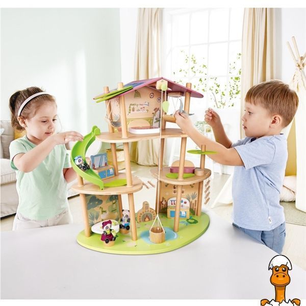 Мамалюк - Игровой набор Hape Бамбуковый домик панд (E3413) Hape A4-E3413