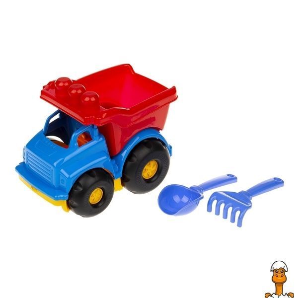 Мамалюк - Іграшковий самоскид з набором для пісочниці Colorplast Colorplast RT2-0169-BLUE-RED