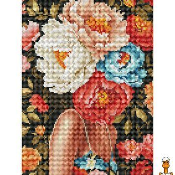 Мамалюк - Алмазная мозаика с изображением пионов 30х40 см Brushme Brushme RT2-RDBS7029