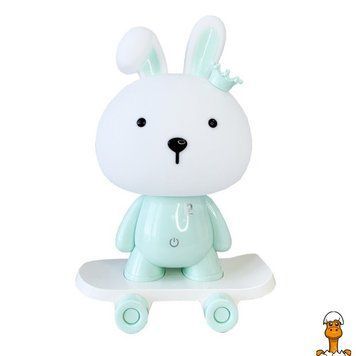 Мамалюк - Ночник детский &laquo;Зайчик на скейте&raquo; MGZ-1407(Blue) питание от USB Megazayka Megazayka RT2-MGZ-1407-BLUE