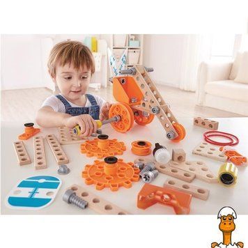 Мамалюк - Конструктор Hape Junior Inventor с подсветкой 57 деталей (E3032) Hape A4-E3032