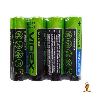 Мамалюк - Батарейки алкалиновые AA LR6 4 штуки Videx Videx RT2-VIDEX-LR6-AAX4