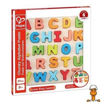 Мамалюк - Дерев'яний пазл Hape Англійський алфавіт (E1551) Hape A4-E1551