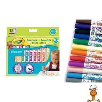 Мамалюк - Набір фломастерів Crayola Mini Kids 12 кольорів (8325) Crayola A4-8325