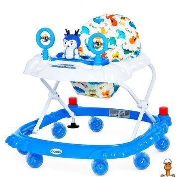 Мамалюк - Детские Ходунки M 3168-1(Blue) музыкальные и световые эффекты со стопором Bambi Bambi RT2-M-3168-1-BLUE