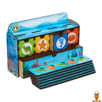 Мамалюк - Деревянная настольная игра сортеркомодик Морские жители 2 Ubumblebees Ubumblebees RT2-PSD004