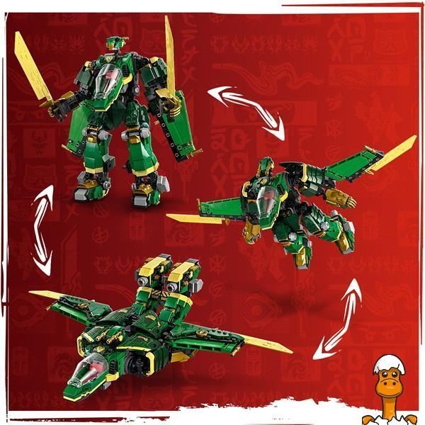 Мамалюк - Конструктор LEGO NINJAGO Реактивный робот Ллойда 1112 деталей (71845) LEGO A4-71845