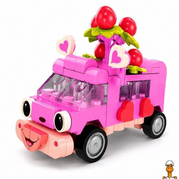 Мамалюк - Детский конструктор Pink Bear Bus BB121E-H серии Animal Bus 112 деталей Bambi Bambi RT2-BB121E-H