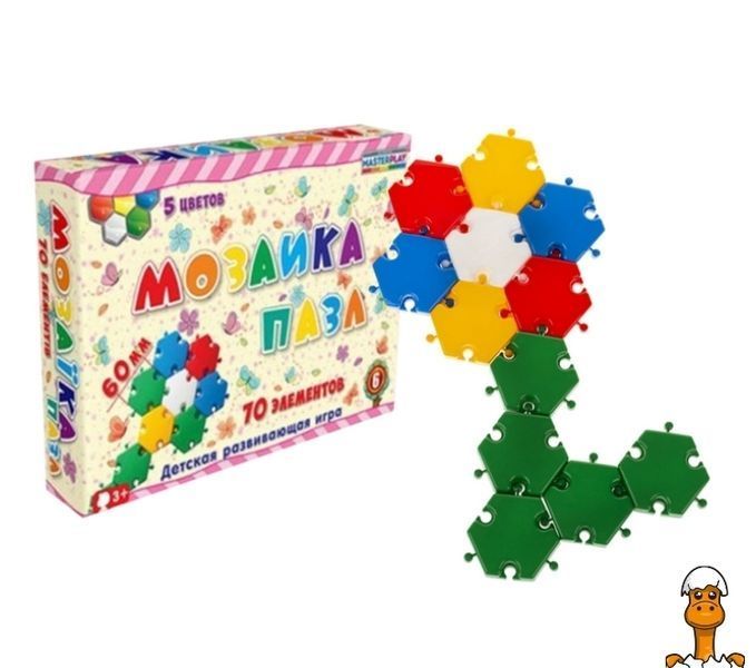 Мамалюк - Дитяча мозаїка-пазл 70 деталей &Oslash;60 мм Colorplast Colorplast RT2-1-147
