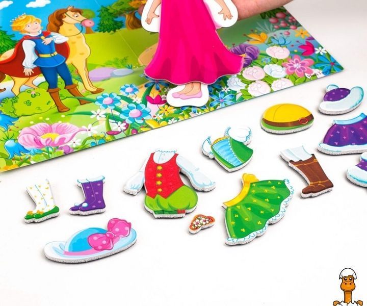 Мамалюк - Магнитная игра одевашка Принцесса 1 кукла 14 магнитов Vladi Toys Vladi Toys RT2-VT3204-26