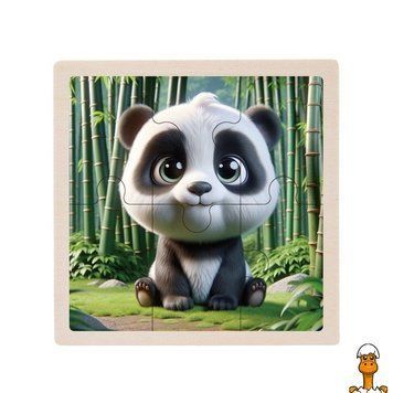 Мамалюк - Деревянный пазл-вкладыш для детей Пандочка 6 элементов Bambi Bambi RT2-MD-1509-24