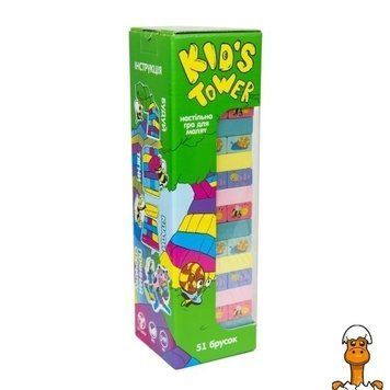 Мамалюк - Настільна гра Strateg Kid's Tower Дженга укр. мовою (30863) Strateg A4-30863
