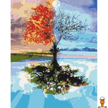 Мамалюк - Картина за номерами Дерево сезонів 40x50 см Brushme Brushme RT2-BS27746