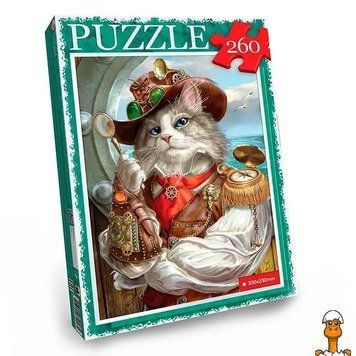 Мамалюк - Пазл Кіт у капелюсі 260 елементів Danko Toys Danko Toys RT2-C260-13-01
