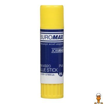 Мамалюк - Канцелярський клей-олівець PVA 25 грамів BUROMAX BUROMAX RT2-BM.4920