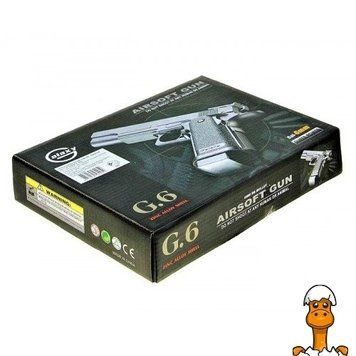 Мамалюк - Страйкбольный пистолет Colt M1911 Hi-Capa металл для детей Galaxy Galaxy RT2-G6