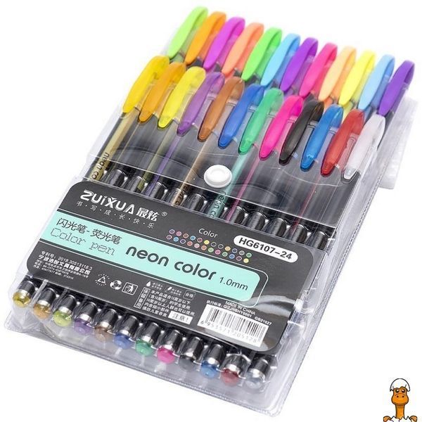 Мамалюк - Набор гелевых ручек 24 цвета Neon color Bambi Bambi RT2-HG6107-24