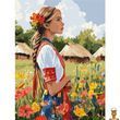 Картина за номерами Гарна українка KHO8485 30х40 см Идейка