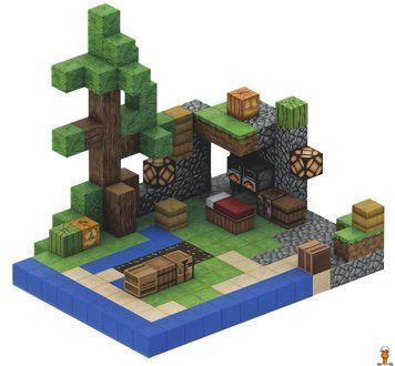 Мамалюк - Магнітний конструктор Майнкрафт Ферма з 212 блоків Mindcraft Mindcraft M5-MC-066