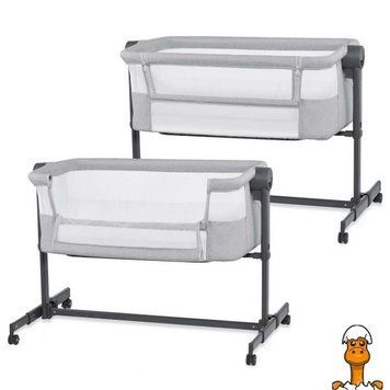 Мамалюк - Приставне ліжечко-колиска Kinderkraft Nestee Up 2 Light Grey (KLNEE002LGR0000) Kinderkraft A4-KLNEE002LGR0000