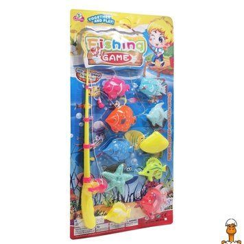Мамалюк - Детский игровой набор Рыбалка на магните 1 удочка 10 рыбок Bambi Bambi RT2-3016-YELLOW