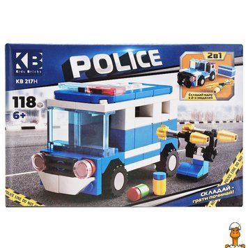 Мамалюк - Конструктор детский Полицейская серия 118 деталей 2 в 1 Limo Toy Limo Toy RT2-KB-217H