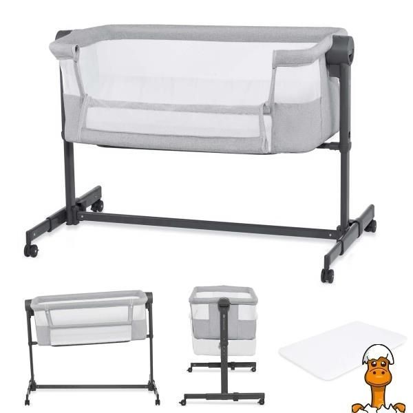 Мамалюк - Приставне ліжечко-колиска Kinderkraft Nestee Up 2 Light Grey (KLNEE002LGR0000) Kinderkraft A4-KLNEE002LGR0000