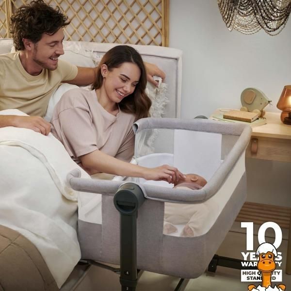 Мамалюк - Приставне ліжечко-колиска Kinderkraft Nestee Up 2 Light Grey (KLNEE002LGR0000) Kinderkraft A4-KLNEE002LGR0000