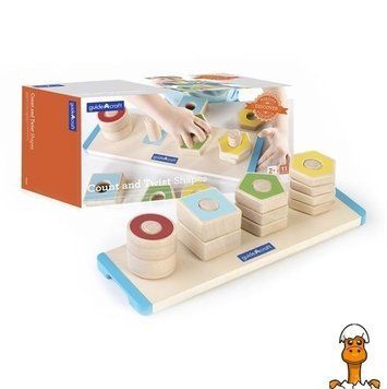 Мамалюк - Дерев'яна логічна пірамідка Guidecraft Manipulatives Фігури на різьбі (G6901) Guidecraft A4-G6901