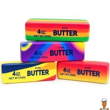 Мамалюк - Дитяча іграшка сквіш-антистрес BUTTER райдужний 13х3,5 см Bambi Bambi RT2-SQBUTCOLOR-113