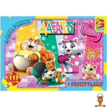Мамалюк - Пазл дитячий з постером 44 кошеняти 117 елементів G-Toys G-Toys RT2-YT64