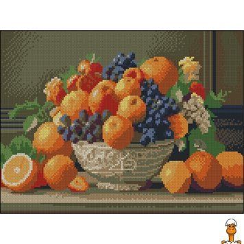 Мамалюк - Алмазна мозаїка Ваза з фруктами FZ3040-28 30х40 см Strateg Strateg RT2-FZ3040-28