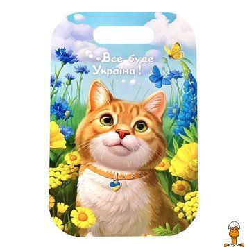 Мамалюк - Деревянная прямоугольная доска Рыжий котик Ubumblebees Ubumblebees RT2-PSF154