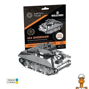 Мамалюк - Коллекционная модель-конструктор Metal Time World of Tanks танк M4 Sherman (MT070) Metal Time A4-MT070