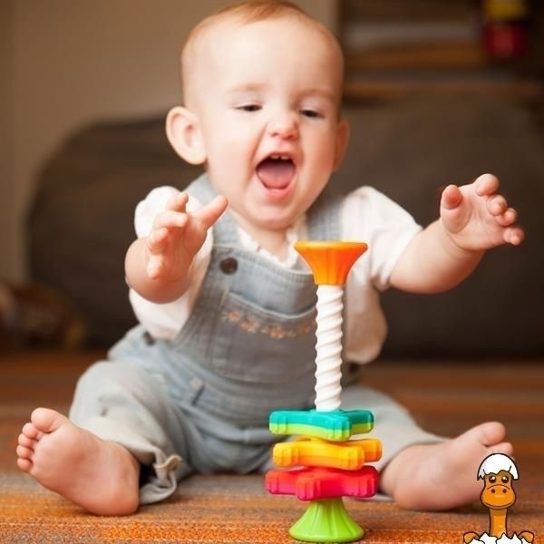 Мамалюк - Пирамидка-спиннер Fat Brain Toys MiniSpinny тактильная (FA134-1) Fat Brain Toys A4-FA134-1