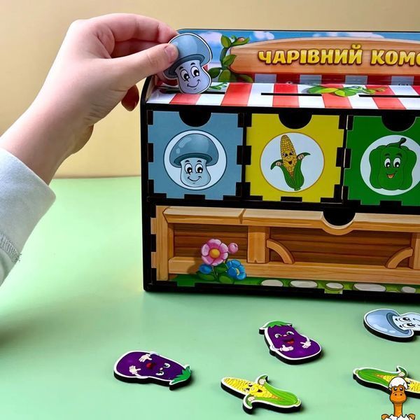 Мамалюк - Деревянная настольная игра овощи сортер комод Ubumblebees Ubumblebees RT2-PSD007