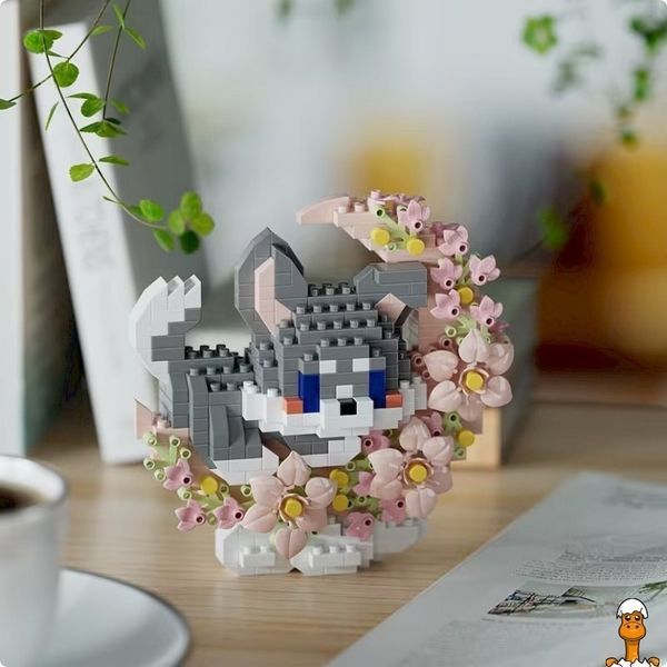 Мамалюк - Детский конструктор Серый щенок 8982 серии Cute Moon 452 детали Bambi Bambi RT2-8982