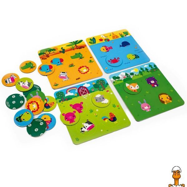 Мамалюк - Настольная игра лото изучаем животных 4 игральных поля Vladi Toys Vladi Toys RT2-VT2910-01