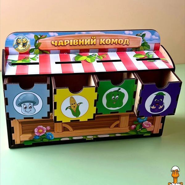 Мамалюк - Деревянная настольная игра овощи сортер комод Ubumblebees Ubumblebees RT2-PSD007