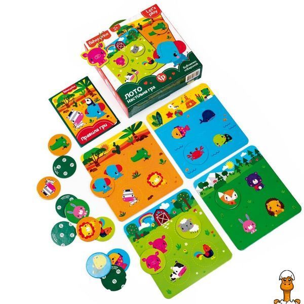 Мамалюк - Настольная игра лото изучаем животных 4 игральных поля Vladi Toys Vladi Toys RT2-VT2910-01